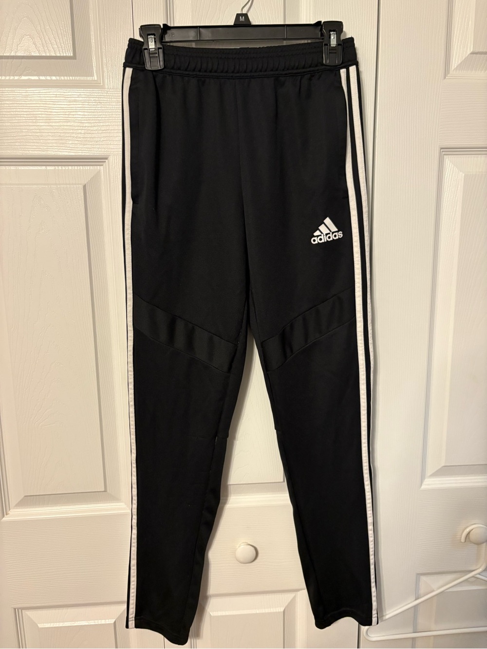 adidas Black Joggers with White Stripes - Kids